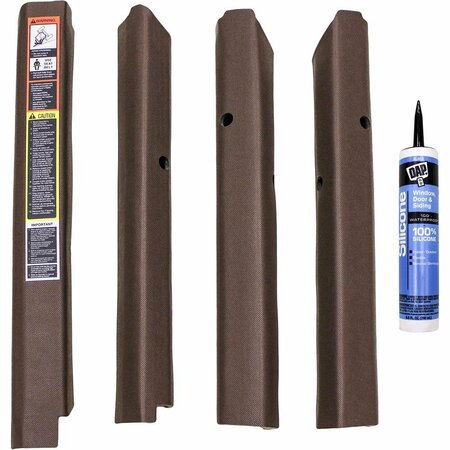 AFTERMARKET AMSS4153 Qwik Fit Corner Post Kit, Brown Vinyl AMSS4153-ABL